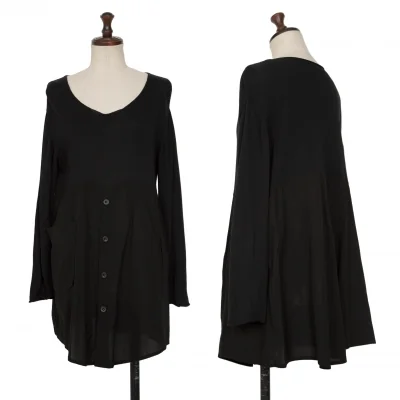 pour deux Shirt Switching Knit Tops