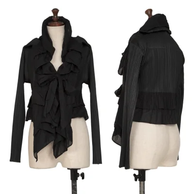 PLEATS PLEASE Frill Switching Drape Cardigan