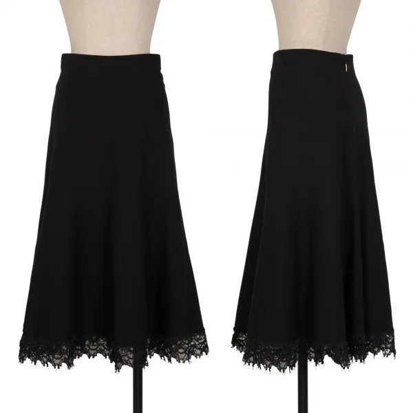 EPOCA Lace Switching Stretch Flare Skirt Black 40 K-135346_001