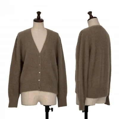UNITED ARROWS Raccoon Wool Shaggy Knit Cardigan