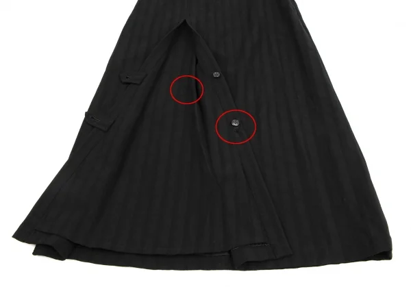 COMME des GARCONS Stripe Jacquard Button Pleated Skirt K-135365_007