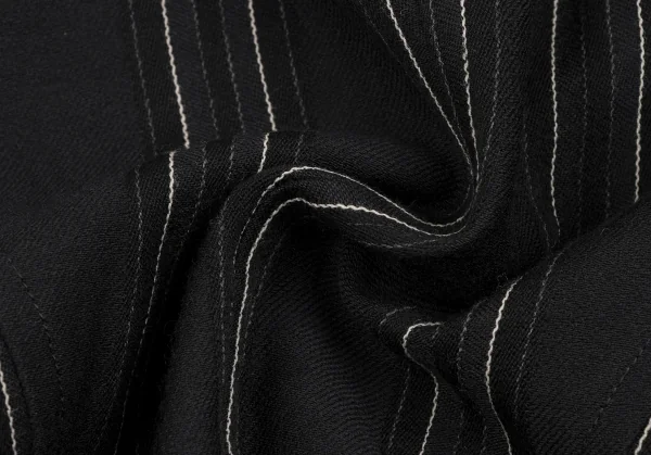 COMME des GARCONS Striped Wool Asymmetry Wrap Jacket K-135367_018