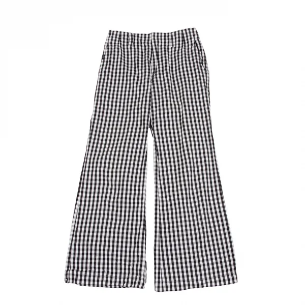 ジュンヤワタナベ コムデギャルソンJUNYA WATANABE COMME des GARCONS ギンガムチェックフレアパンツ 黒白S K-135377_001