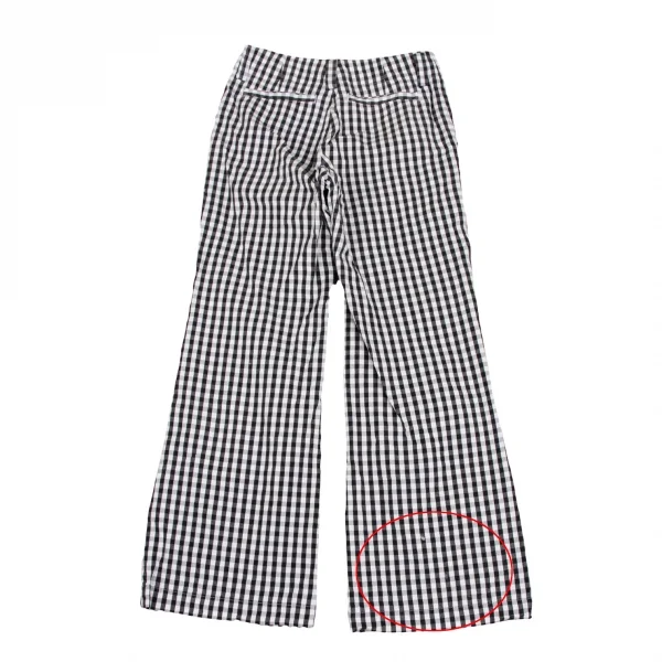 ジュンヤワタナベ コムデギャルソンJUNYA WATANABE COMME des GARCONS ギンガムチェックフレアパンツ 黒白S K-135377_011