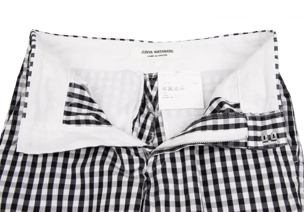 ジュンヤワタナベ コムデギャルソンJUNYA WATANABE COMME des GARCONS ギンガムチェックフレアパンツ 黒白S K-135377_004