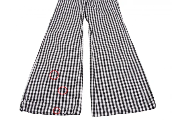 ジュンヤワタナベ コムデギャルソンJUNYA WATANABE COMME des GARCONS ギンガムチェックフレアパンツ 黒白S K-135377_005