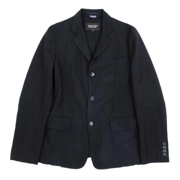 COMME des GARCONS HOMME DEUX Dyed Wool Mohair Jacket Navy XS K-135415_001