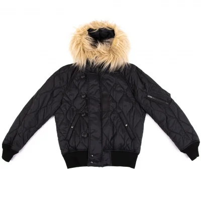 COMME des GARCONS HOMME Faux Fur Hoodie Bomber Jacket
