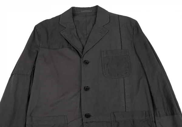 COMME des GARCONS HOMME Switching Dyed Cotton Linen Jacket K-135423_002