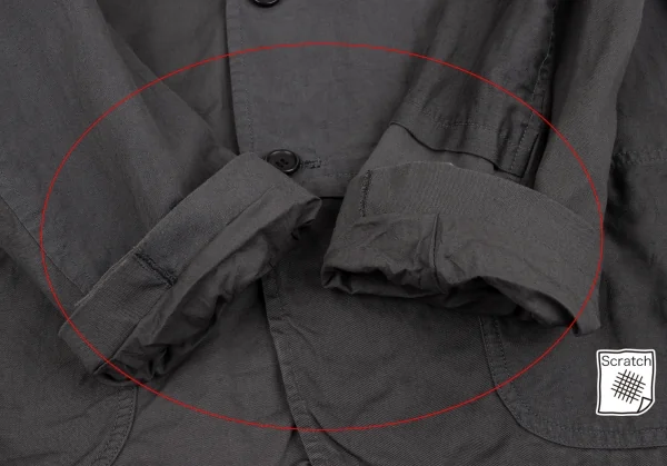 COMME des GARCONS HOMME Switching Dyed Cotton Linen Jacket K-135423_011