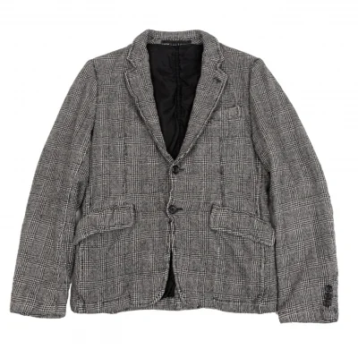 COMME des GARCONS HOMME Check Wool Fulling Knit Jacket