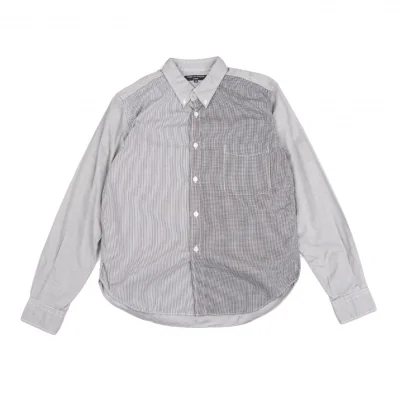 COMME des GARCONS HOMME Pattern Switching Long Sleeve Shirt