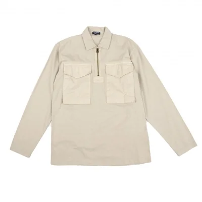 COMME des GARCONS HOMME Dyed Cotton Zip-neck Top