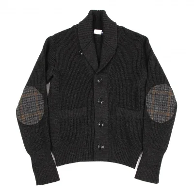 JUNYA WATANABE MAN COMME des GARCONS Elbow Patch Wool Knit Jacket