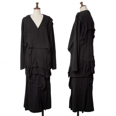 COMME des GARCONS Tuck Design Knit Cardigan & Skirt