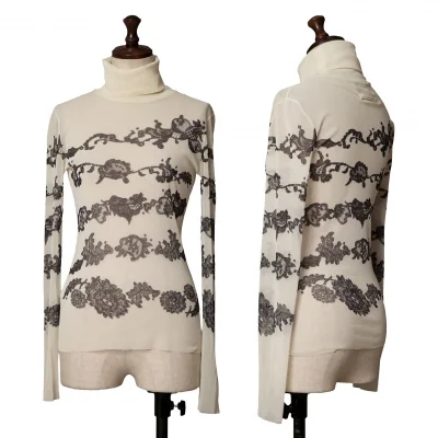 Jean Paul GAULTIER PARIS Lace Printed Mesh T Shirt  
