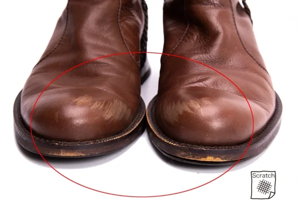 Jean-Paul GAULTIER Chain Design Leather Long Boots K-135506_004