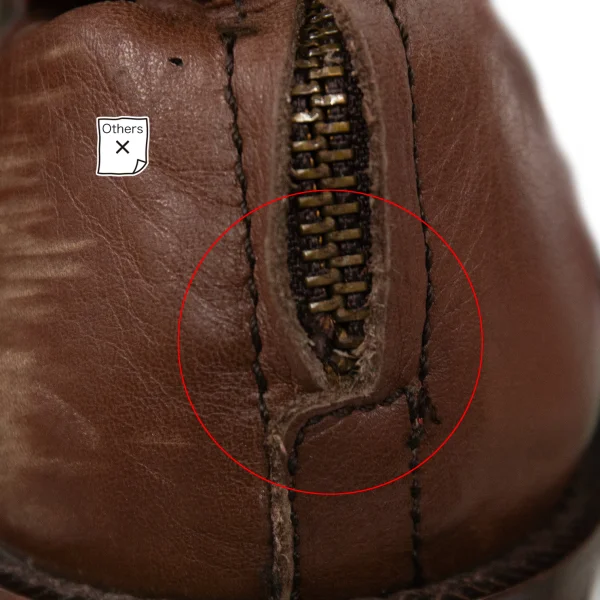 Jean-Paul GAULTIER Chain Design Leather Long Boots K-135506_017