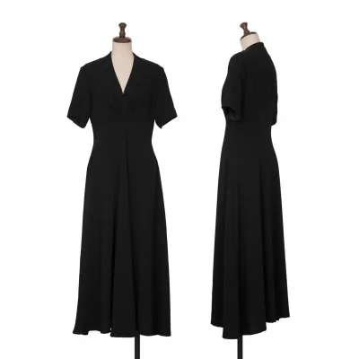 Sybilla Georgette A-line Short Sleeve Dress