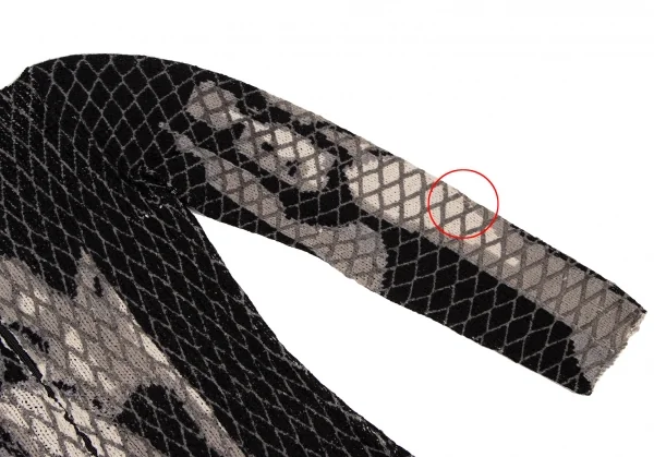 Jean Paul GAULTIER FEMME Print Mesh Knit Cardigan K-135602_006