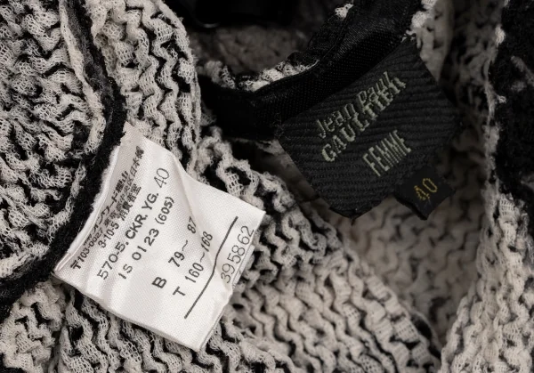 Jean Paul GAULTIER FEMME Print Mesh Knit Cardigan K-135602_019