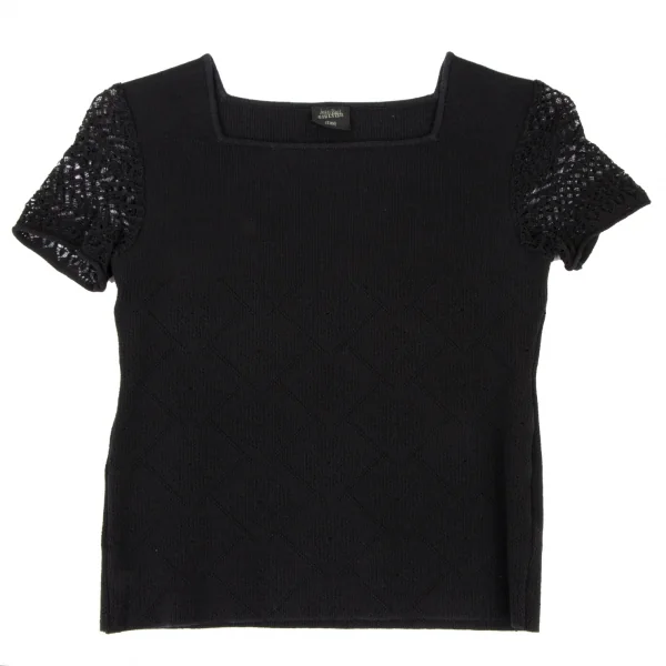 ジャンポールゴルチエ ファムJean Paul GAULTIER FEMME コットンレースセットアップ 黒40 K-135607_003