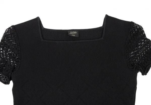 ジャンポールゴルチエ ファムJean Paul GAULTIER FEMME コットンレースセットアップ 黒40 K-135607_004