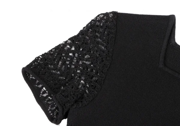 ジャンポールゴルチエ ファムJean Paul GAULTIER FEMME コットンレースセットアップ 黒40 K-135607_005