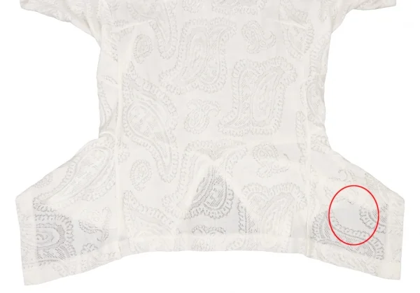 ジュンヤワタナベ コムデギャルソンJUNYA WATANABE COMME des GARCONS ペイズリーメッシュ裾フレア半袖トップス 白S位 K-135681_006