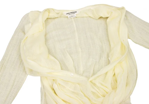 ジュンヤワタナベ コムデギャルソンJUNYA WATANABE COMME des GARCONS ジャガードシースルーバルーンカーディガン クリームS K-135684_015