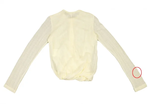 ジュンヤワタナベ コムデギャルソンJUNYA WATANABE COMME des GARCONS ジャガードシースルーバルーンカーディガン クリームS K-135684_016