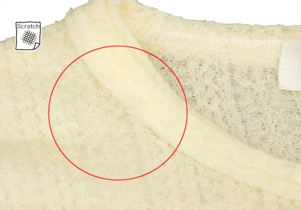 ジュンヤワタナベ コムデギャルソンJUNYA WATANABE COMME des GARCONS ジャガードシースルーバルーンカーディガン クリームS K-135684_004