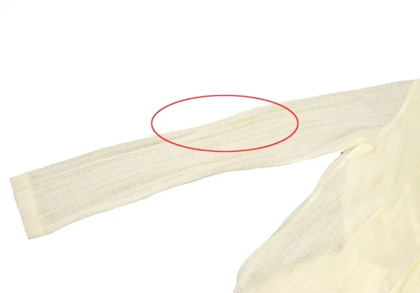 ジュンヤワタナベ コムデギャルソンJUNYA WATANABE COMME des GARCONS ジャガードシースルーバルーンカーディガン クリームS K-135684_005