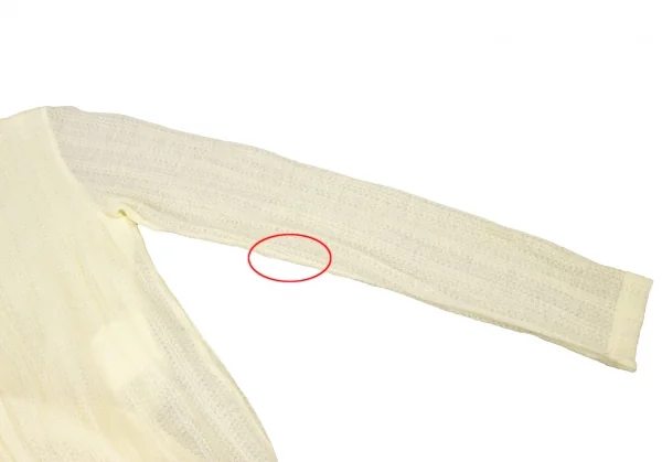 ジュンヤワタナベ コムデギャルソンJUNYA WATANABE COMME des GARCONS ジャガードシースルーバルーンカーディガン クリームS K-135684_007