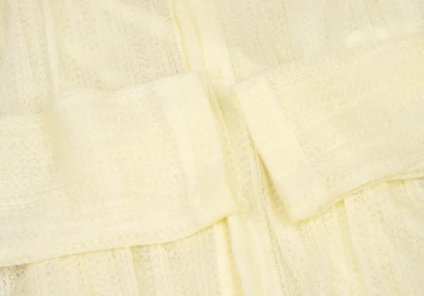 ジュンヤワタナベ コムデギャルソンJUNYA WATANABE COMME des GARCONS ジャガードシースルーバルーンカーディガン クリームS K-135684_009