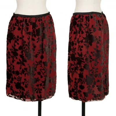 JUNYA WATANABE COMME des GARCONS Rayon Floral Pile Skirt
