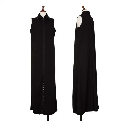 Y's Wool Gabardine Hook Sleeveless Dress