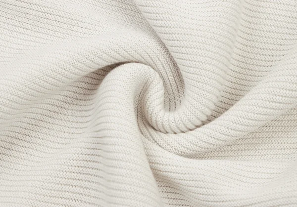 イッセイミヤケISSEY MIYAKE 132 5. コットンポリリブ切替ハイネックニット オフホワイト2 K-135739_013