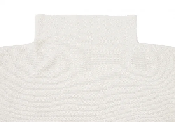 イッセイミヤケISSEY MIYAKE 132 5. コットンポリリブ切替ハイネックニット オフホワイト2 K-135739_005