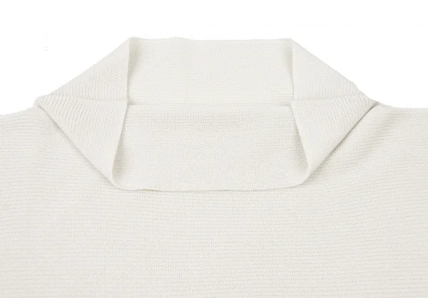 イッセイミヤケISSEY MIYAKE 132 5. コットンポリリブ切替ハイネックニット オフホワイト2 K-135739_006