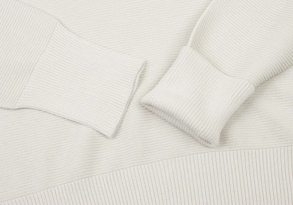 イッセイミヤケISSEY MIYAKE 132 5. コットンポリリブ切替ハイネックニット オフホワイト2 K-135739_008