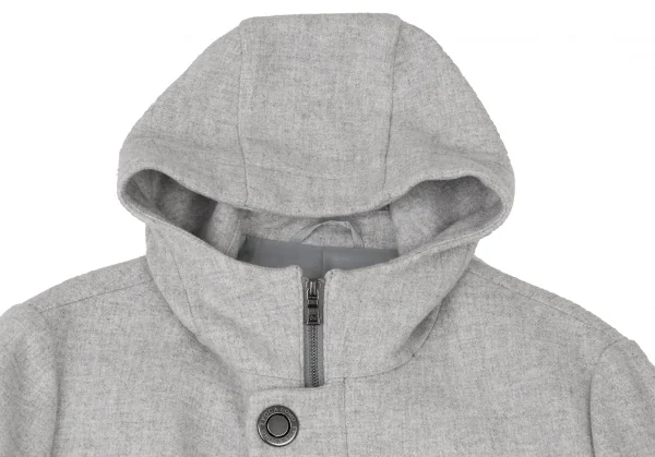 EPOCA UOMO Wool Nylon Double Zip Hooded Coat K-135752_003