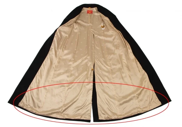 ヴィヴィアンウエストウッド レッドレーベルVivienne Westwood Red Label ウールロングコート 黒40 K-135756_011