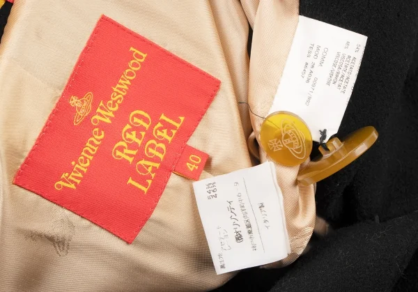 ヴィヴィアンウエストウッド レッドレーベルVivienne Westwood Red Label ウールロングコート 黒40 K-135756_018