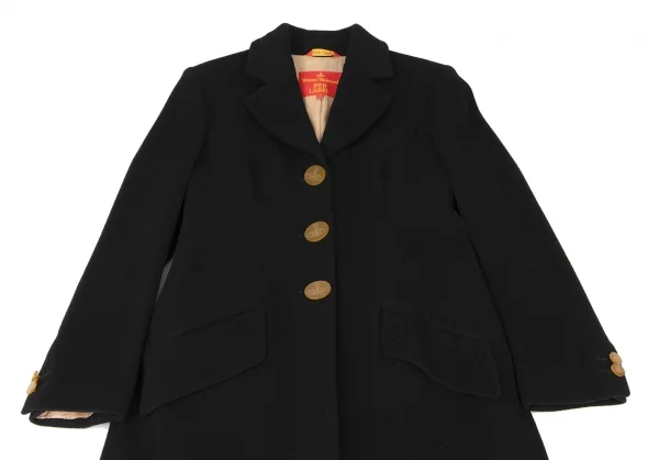 ヴィヴィアンウエストウッド レッドレーベルVivienne Westwood Red Label ウールロングコート 黒40 K-135756_003