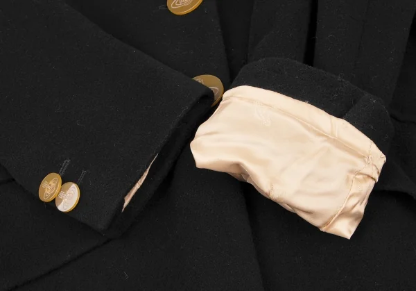 ヴィヴィアンウエストウッド レッドレーベルVivienne Westwood Red Label ウールロングコート 黒40 K-135756_009