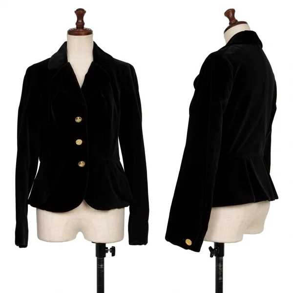 ヴィヴィアンウエストウッドVivienne Westwood 旧赤タグ ベロアセットアップ 黒40 K-135760_002