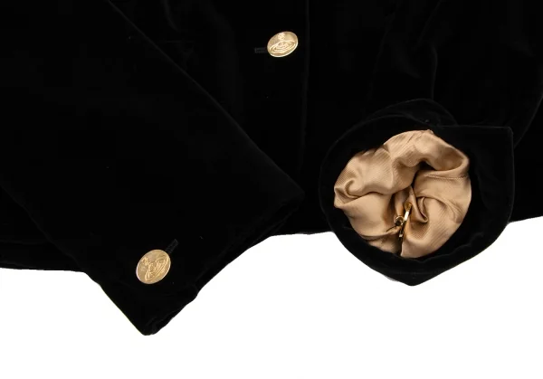 ヴィヴィアンウエストウッドVivienne Westwood 旧赤タグ ベロアセットアップ 黒40 K-135760_006