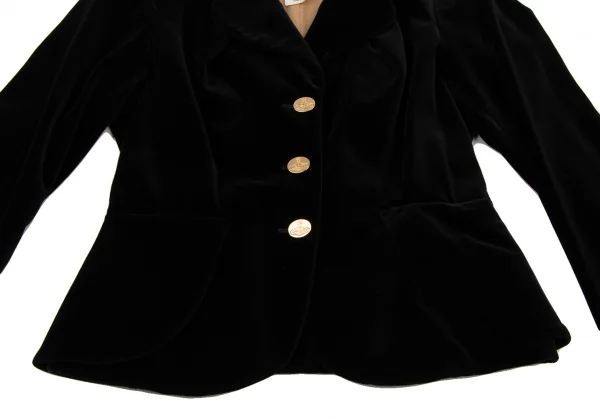 ヴィヴィアンウエストウッドVivienne Westwood 旧赤タグ ベロアセットアップ 黒40 K-135760_007