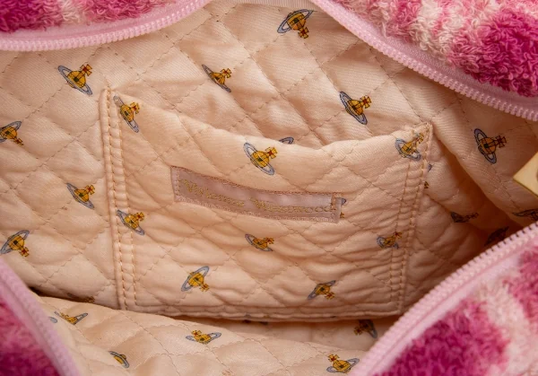 ヴィヴィアンウエストウッドVivienne Westwood パイルレオパードハンドバッグ ピンク K-135765_016
